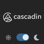 Dark theme and light theme toggle in Cascadin